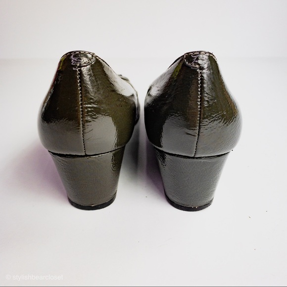 Matisse Wedges Green Leather Low Heel - Picture 5 of 6